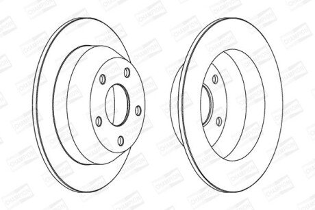 JEEP диск гальмівний задн.Grand Cherokee 99- CHAMPION 562148CH