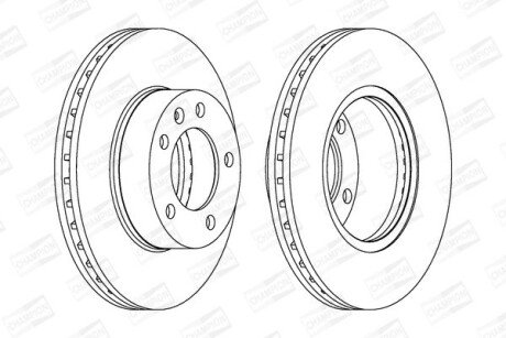 RENAULT диск гальмівний передній &quot;16&quot; Master II,Opel Movano 98- CHAMPION 562190CH-1