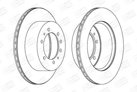 NISSAN диск гальмівний задн.Patrol 2.8/4.2 88- CHAMPION 562223CH-1