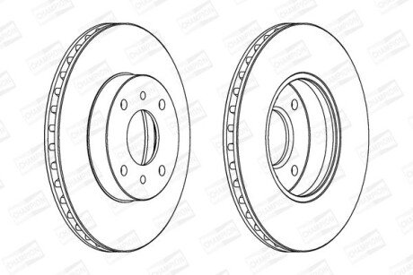 NISSAN диск гальмівний передн.Almera,Primera 96- CHAMPION 562232CH