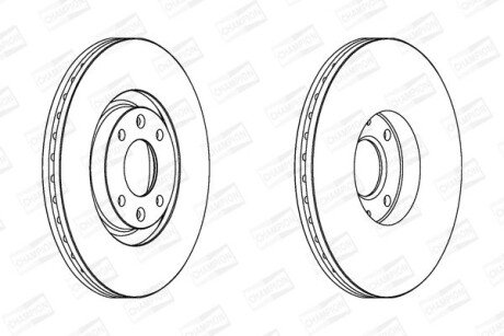 CITROEN диск гальмівний передн.C4 2.0i,2.0HDI,Grand C4 Picasso 1.6,2.0 (302*26) CHAMPION 562267CH