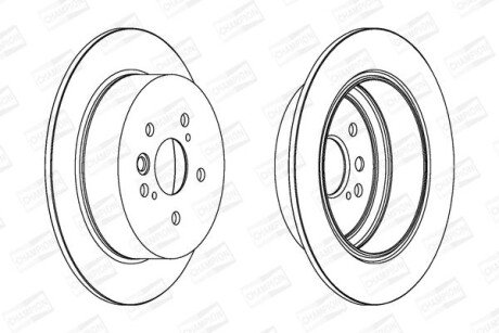 TOYOTA диск гальмівний задн.Rav 4 II 00- CHAMPION 562288CH (фото 1)