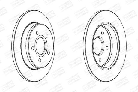 MAZDA диск гальмівний задн.Mazda 3,Ford Focus II,C-Max CHAMPION 562361CH