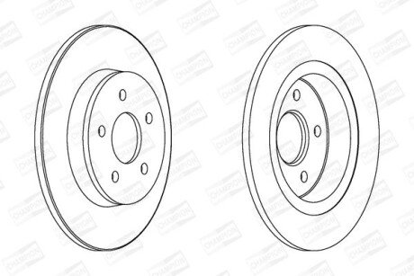 FORD диск гальмівний задн.C-Max,Focus II,Volvo C30/70,S40,V40/50 03- CHAMPION 562411CH