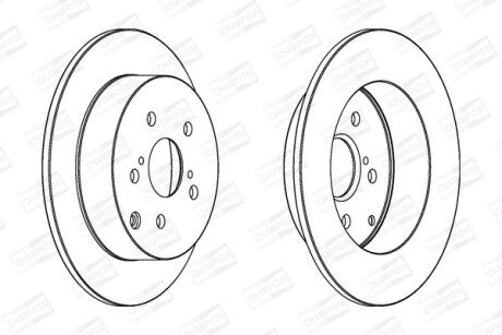 TOYOTA диск гальмівний задн.Corolla 01- CHAMPION 562415CH (фото 1)