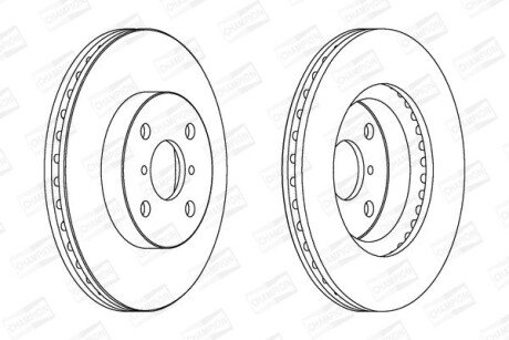 TOYOTA гальмівний диск передн.Yaris 06- CHAMPION 562421CH