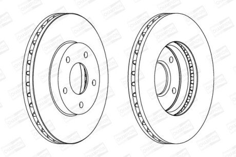NISSAN диск гальмівний передн.Almera,Primera,X-Trail CHAMPION 562441CH