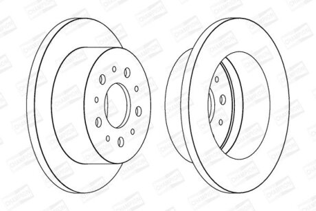 CITROEN диск гальмівний задн.Jumper,Fiat Ducato,Peugeot Boxer 06- 1400kg CHAMPION 562526CH
