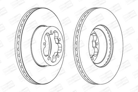 FORD диск гальмівний передній Transit 06- CHAMPION 562540CH