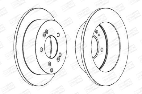 HYUNDAI диск гальмівний задн.Tucson,Sonata V, Kia Magentis CHAMPION 562552CH (фото 1)