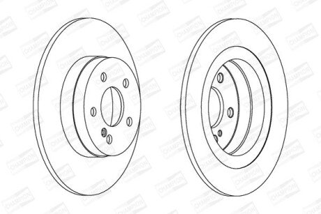 DB диск гальмівний задн.W204 07- CHAMPION 562620CH