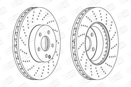 DB диск гальмівний передн.W204 04- CHAMPION 562634CH-1