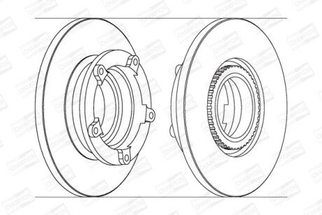 FORD диск гальмівний задн.Transit 06- CHAMPION 562638CH-1