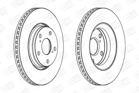 TOYOTA диск гальмівний передн.Avensis 08- CHAMPION 562649CH