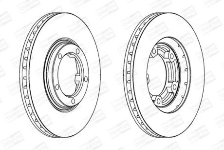MITSUBISHI диск гальмівний передн. L300/400,Space Gear CHAMPION 562800CH