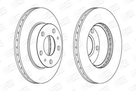 FIAT диск гальмівний передн. Ducato 02 - (300*24),Citroen,Peugeot CHAMPION 563021CH
