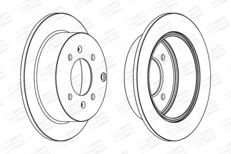 HYUNDAI диск гальмівний задн.Matrix,Sonata IV,Kia Magentis 01- CHAMPION 563042CH