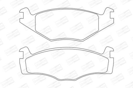 VW гальмівні колодки передн.Golf I,II,III,Jetta -92, Passat -88 (19.7mm) CHAMPION 571317CH