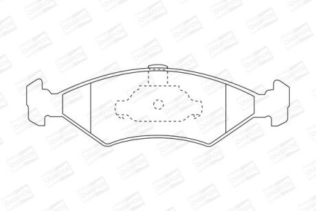 MAZDA гальмівні колодки передн.121,Ford Fiesta 95- CHAMPION 571914CH
