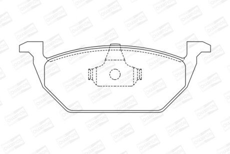 VW гальмівні колодки передн.Golf IV 1.6/1.9TDi/AUDI A3,Skoda Fabia,Octavia CHAMPION 571985CH