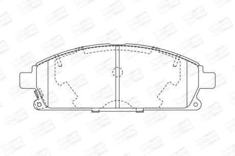 NISSAN гальмівні колодки передн. X-Trail 01-,Pathfinder 97- CHAMPION 572466CH