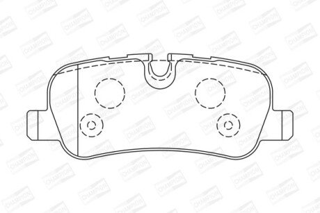 LANDROVER гальмівні колодки задн.Range Rover Sport 05-,Discovery 04- CHAMPION 572522CH