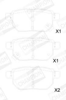 TOYOTA гальм.колодки задн.Auris,Corolla 07-, SUBARU TREZIA 1.4 D 11-, LEXUS CT 200h 11- CHAMPION 572632CH