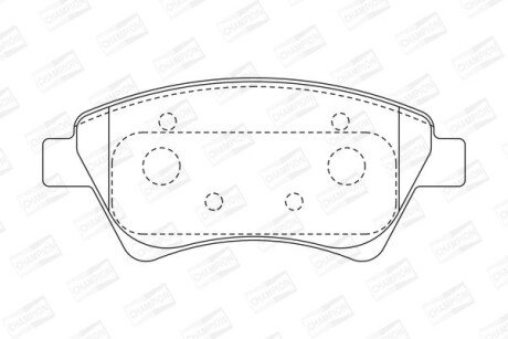 RENAULT гальмівні колодки передн.Kangoo,Megane II 02- CHAMPION 573124CH