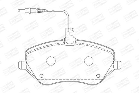 PEUGEOT гальмівні колодки передн.407 04- CHAMPION 573131CH