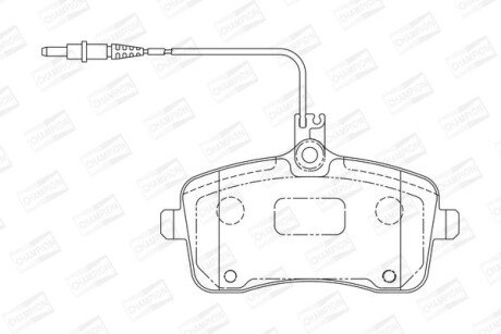 PEUGEOT гальмівні колодки передн.407 04- CHAMPION 573132CH (фото 1)
