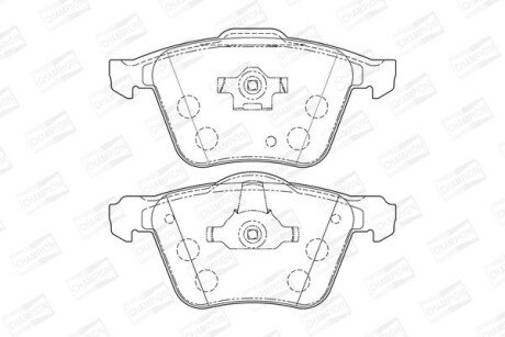 VOLVO гальмівні колодки передні S80,V70,XC70,XC90 CHAMPION 573143CH