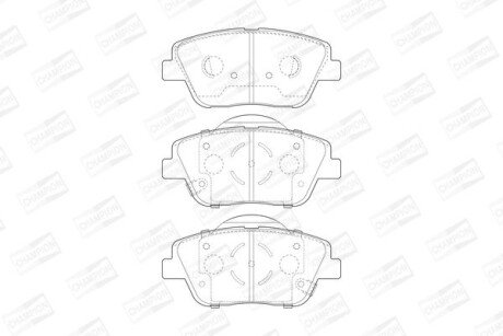 HYUNDAI гальмів.колодки передн. NF,Kia Optima 09- CHAMPION 573462CH