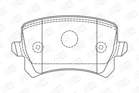 VW гальмівні колодки задн. AUDI A3 03-Golf V, Caddy,TouranSkoda Octavia CHAMPION 573668CH