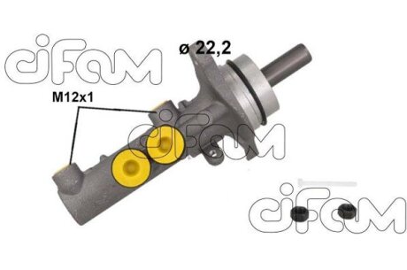 SKODA Головний гальм. циліндр FABIA III 1.0, 1.2, 1.4, 1.6 14-, RAPID, VW, SEAT, AUDI CIFAM 202-1253