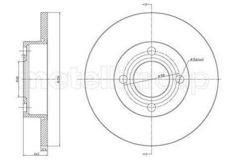 VW Диск тормозной передн.Audi 80,100 76-91 CIFAM 800-062