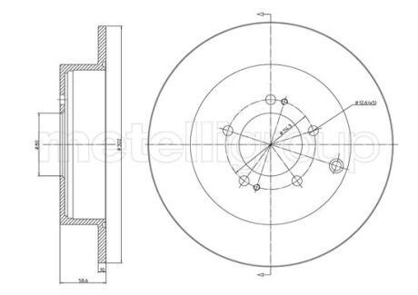 MITSUBISHI гальмівний диск задн.Outlander, Citroen C-Crosser CIFAM 800-1332C