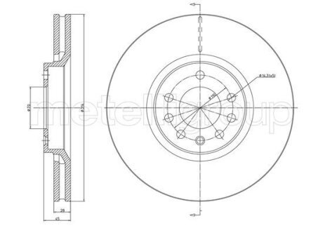 CADILLAC диск гальмівний передн. BLS 06- CIFAM 800-1353C