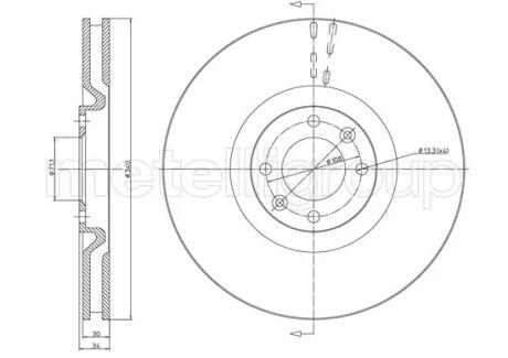 CITROEN диск гальм. передн. DS4/DS5 11- CIFAM 800-1483C