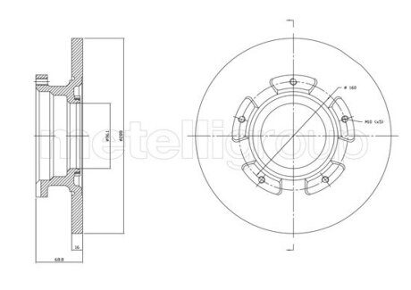 FORD диск гальм задн. Transit 12- CIFAM 800-1753C