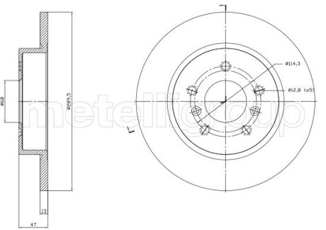 NISSAN гальмівний диск задн.Qashqai 13- CIFAM 800-1763C (фото 1)