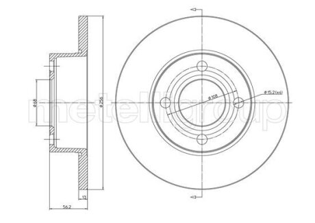 Диск тормозной перед. AUDI 80 91-96 CIFAM 800-233