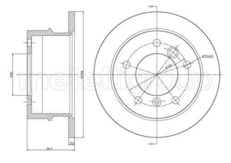 VW Тормозной диск задн. LT28-46 DB Sprinter CIFAM 800-491