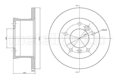 DB Диск тормозной задн. VW LT 96-Sprinter (272*16) CIFAM 800-492