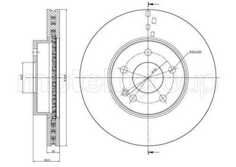 DB диск гальмівний передн.Vito 03- (300*28) CIFAM 800-723