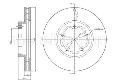 FORD Гальмівний диск переднії Transit 06- CIFAM 800-898