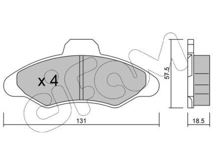 FORD колодки гальмів.передн.Escort 90- CIFAM 822-071-0