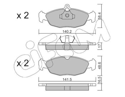 OPEL Тормозные колодки передние Astra F 91-,Vectra A 88-,Daewoo Lanos,Nexia CIFAM 822-077-0