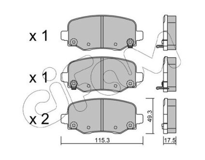 FIAT Колодки гальмівні задні 500X, JEEP Renegate CIFAM 822-1002-1