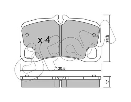 PORSCHE Колодки гальмівні задн. 911 3.6, 3.8, 4.0 01- CIFAM 822-1005-0