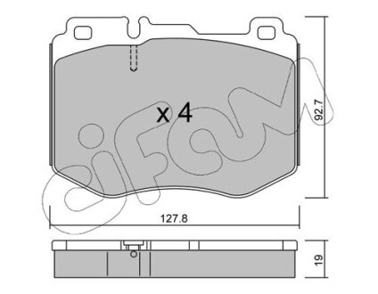 DB Гальмівні колодки передн. C-Class W205,E-Class W213 14- CIFAM 822-1019-0